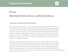 Tablet Screenshot of motherearthmidwifery.com